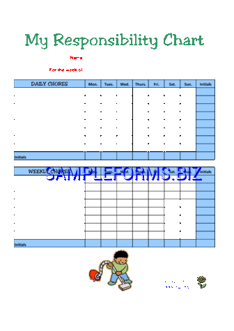 Responsibility Chart for Boy pdf free